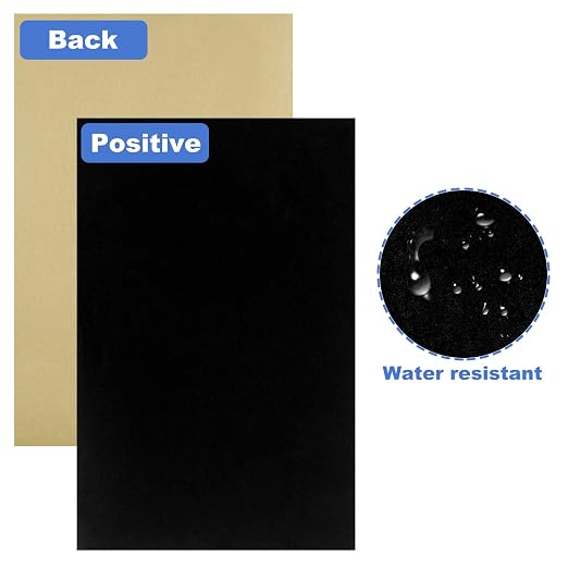 Thyores 15PCS Stick Black Felt, Self Adhesive Felt Sheets, DIY Velvet Fabric - Image 3