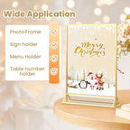 Double-Sided Gold Frames 4X6 Acrylic Sign Holder -6 Pack | Gold Picture Frames - Image 6