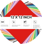 TECKWRAP 50 Pack 12" x 12" Permanent Adhesive Vinyl Sheets 48 Assorted Colors - Image 2