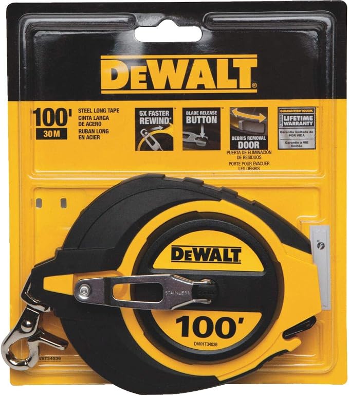 DEWALT DWHT34036L 100-Foot Closed Case Long Tape - Image 3