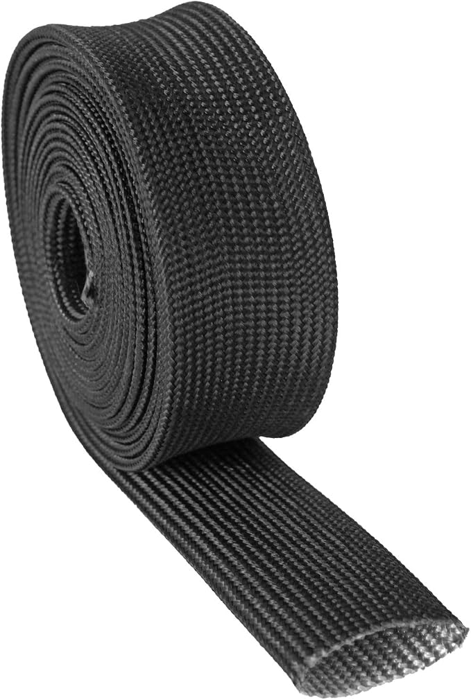 Fiberglass Heat Wrap Wire Shield Sleeve- 1" IDX 10' Adjustable Black Exhaust - Image 6