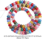 Songxi 5x8mm Natural Mixed Color Stone Rondelle Beads, Gemstone - Image 3