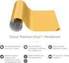 Cricut Premium Permanent Vinyl, Medium Yellow - 4ft Roll - Compatible - Image 2