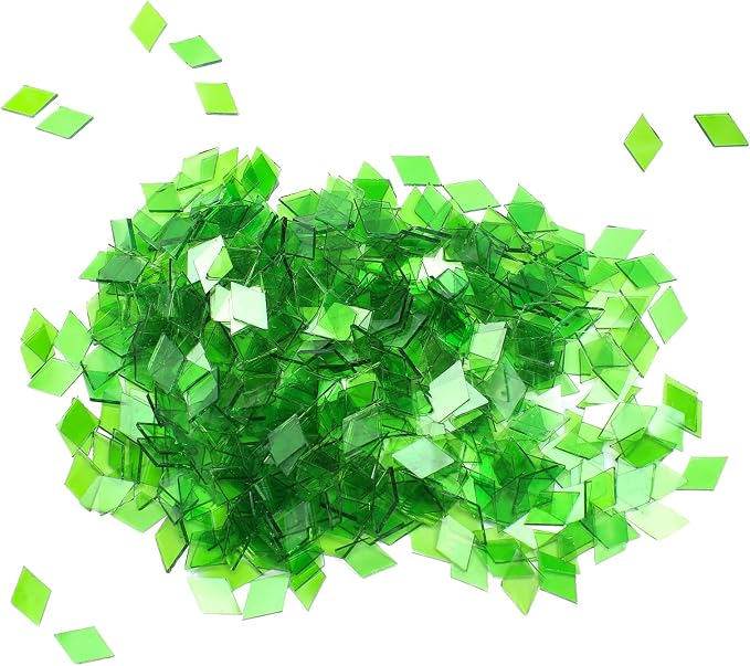 520pcs/100g Diamond Mosaic Tiles, High Transparency Stained Glass Mosaic Tiles by HJRTIUOH
