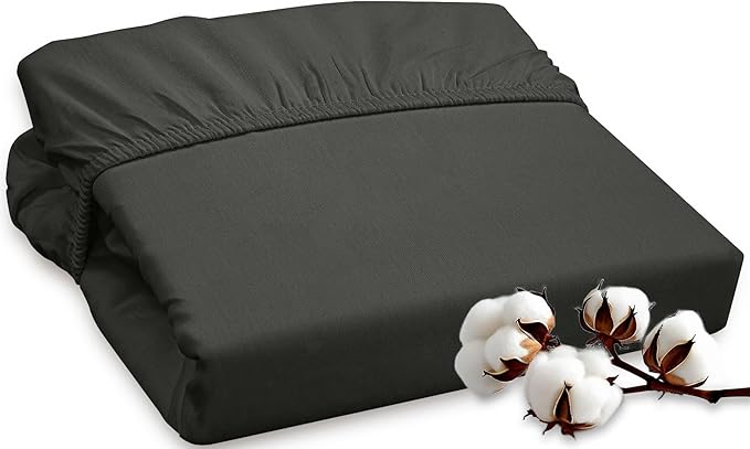 ROYALE LINENS 300 Thread Count 100% Long Staple Combed Cotton Fitted Sheet Queen by ROYALELINENS