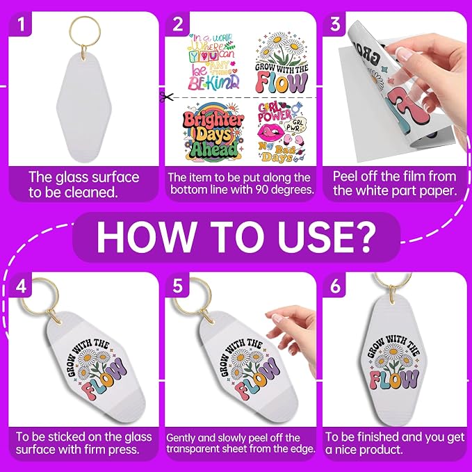 48PCS UV DTF Stickers Positive Quotes Sticker - Image 3