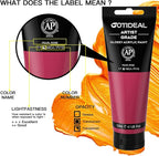 GOTIDEAL Metallic Acrylic Paint Pearl Rose Red Tubes Non Toxic Non Fading - Image 2