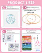 TINDTOP Embroidery Kit for Beginners Adult, Elephant Embroidery Kit for - Image 2