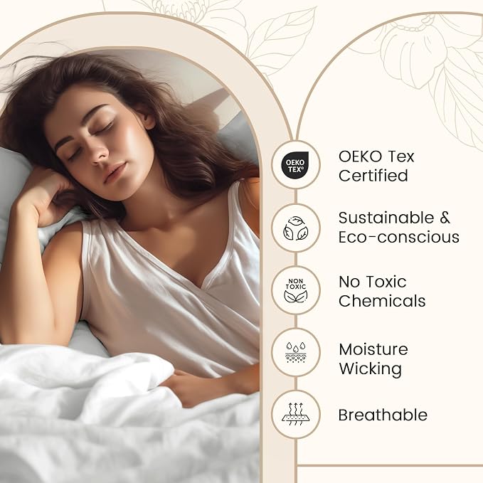 Egyptian Cotton Sheets Queen Size Bed Set, 800TC Deep Pocket Sheets Queen - Image 3