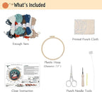 Mooncci Punch Needle Kit for Adult Beginners, Cute Embroidery Kits - Image 2