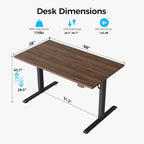 Agilestic Electric Standing Desk, 48 x 28 Inches Height Adjustable Desk - Image 8