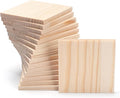 Wooden Blocks for Crafts, 1/4″ Thick 3″ X 3″ Wood Squares for Crafting by Coowayze