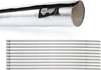 Wire Heat Shield Sleeve Aluminized Heat Shroud Heat Sleeving Fuel Line 2.2" - Image 6