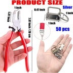 51pc Key Fob Hardware Set with Pliers - Image 3