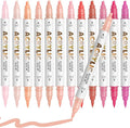 Pink Skin Acrylic Paint Pens, Water Based 12 Colors Dual Tip Acrylic Paint by DIYChristmasGiftSupplies