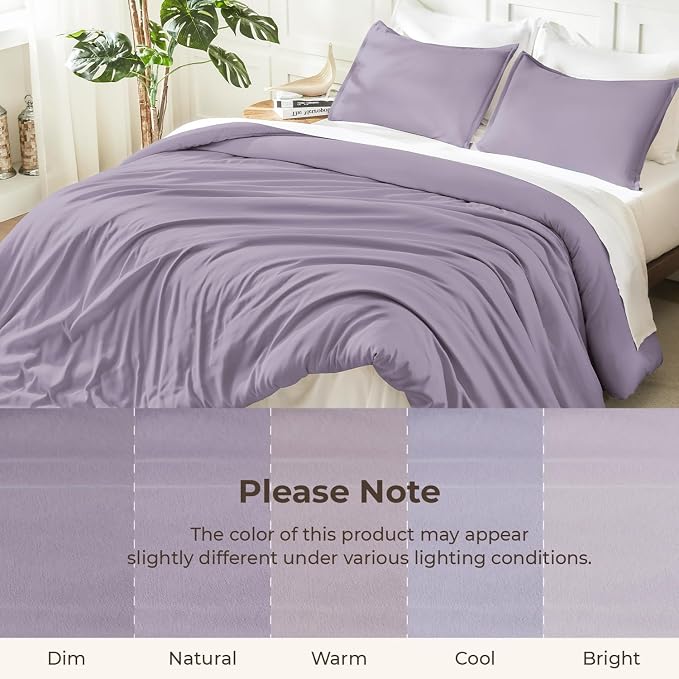 Litanika Grayish Purple Comforter Set Twin/Twin XL Size, 2 Pieces Lightweight - Image 8