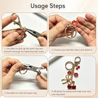 sunla 20pcs Silver Keychain Making Kit - Image 3