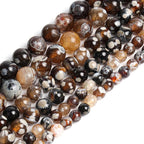 35pcs Round Loose Black Fire Agate Beads - Image 7