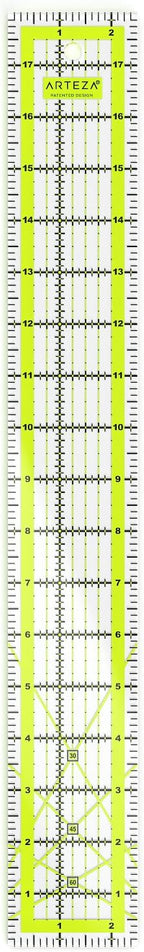 ARTEZA Quilting Ruler – 2.5" x 18" Acrylic Sewing Ruler - Image 2