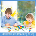 Syhood 30 Pcs DIY Kites Making Kit 20 Inch Summer Decorating Coloring Kites - Image 5