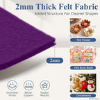 12" x 12" Felt Sheets for Crafts, 2mm Stiff Felt Fabric, Polyester Felt Squares - Image 2