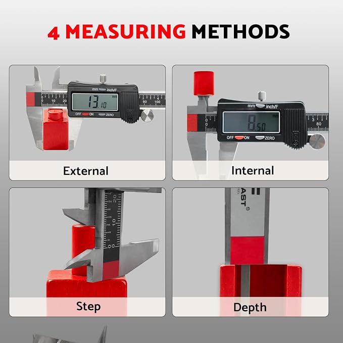 S&F STEAD & FAST Digital Calipers 6 inch, Caliper Measuring Tool, Stainless - Image 7