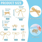 FASHEWELRY Alloy Bowknot Charms Links Golden Bow Tie Connector Charms Metal Bow - Image 4