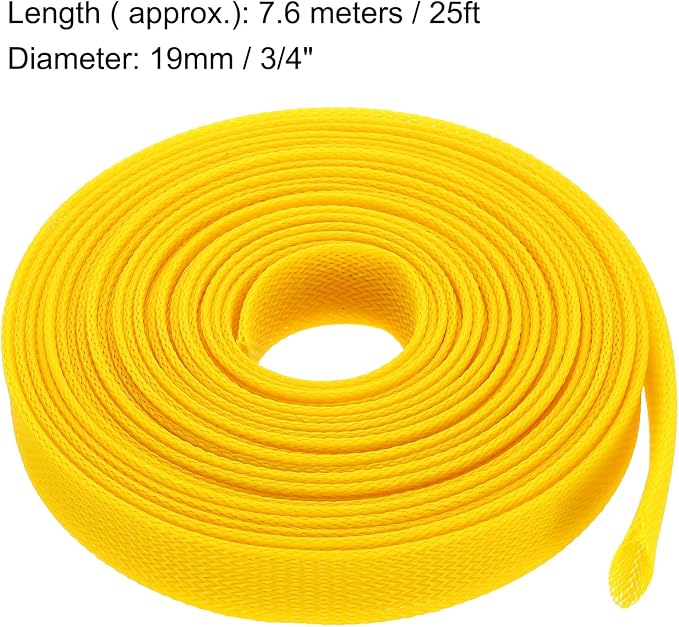 uxcell Expandable Sleeving, 1 3/16-inch 25ft Cable Sleeve - Image 3
