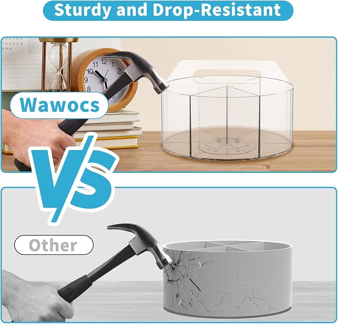 Acrylic Desk Organizer Clear Pen Holder 2 Packs, 360 Degree Pencil Holder - Image 4