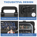 WELIDAY Miniatures Storage Case Miniatures Transport Case Aluminum Alloy Frame - Image 5