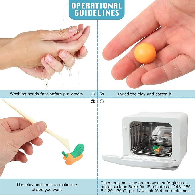 Aestd-ST Polymer Clay Kit 85 Colors, Oven Bake Modeling Clay - Image 7