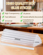 Full Size Hot Glue Sticks, 7.9" x 0.43" Clear Glue Gun Sticks | Perfect - Image 4