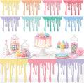 8 PCS Art Themed Party Table Skirt Back to School Felt Table Skirts Pastel Felt by OBUSATT