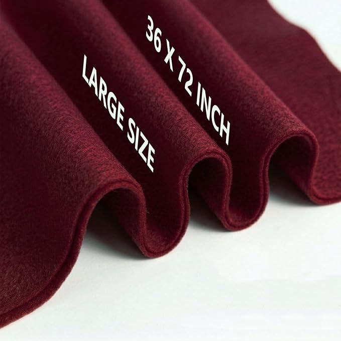 Burgundy Felt Fabric 36" x 72" 1.6mm Thick Large Craft Sheet | Soft, Flexible by MEDIANER