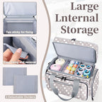 Anitor Large Sewing Supplies Organizer, Double Layer Sewing Storage Organizer - Image 5