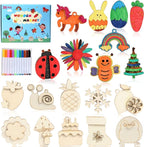DIY Wooden Magnet 36 Art Craft Supplies Painting Kit by Worgree