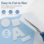 YOUNTHYE 15 PCS 10 Count Plastic Canvas Sheets, 10.2 x 13.2 Inch Plastic Mesh - Image 6