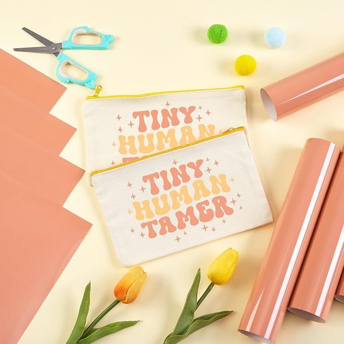 HTVSTD Peachy Pink Boho HTV Heat Transfer Vinyl 8pcs 12×10in Iron on Vinyl | - Image 6