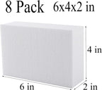 AMZQNART 8pcs 6x4x2in Craft Foam Blocks White - Image 2