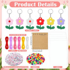 Suncalla 984 Pcs 24 Set Teacher Appreciation Keychain Making Crafts DIY Kit | - Image 2