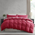 Nestl Burgundy Red Duvet Cover Queen Size by Nestl