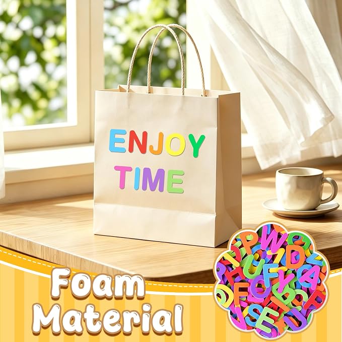 1312Pcs Foam Letter Stickers for Crafts 8Colors Self Adhesive Foam Stickers EVA - Image 4