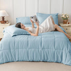 JOLLYVOGUE California King Comforter Set, Ultra-Soft Bed in a Bag Cal King Size - Image 6
