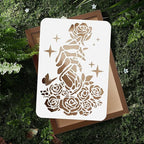 Skeleton Hand and Rose Wall Stencil - Image 4