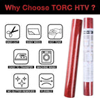TORC Red Glitter HTV Heat Transfer Vinyl Roll 12 inch x 5 ft Iron on Vinyl - Image 4
