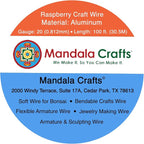 Mandala Crafts 20 Gauge Raspberry Anodized Aluminum Craft Wire, 100 FT | Colored - Image 3