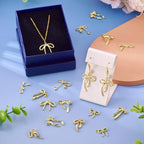 FASHEWELRY Alloy Bowknot Charms Links Golden Bow Tie Connector Charms Metal Bow - Image 3