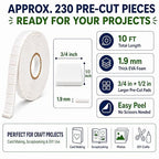 Double Sided Foam Tape, 10 FT Pre-Cut EVA Foam Tape, Approx. 230 Larger Foam - Image 2