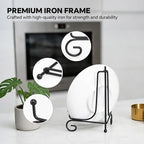 Artliving Plate Stands for Display, 8 Inch Black Iron Easel Plate Display Photo - Image 8