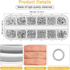 Anezus 1200PCS Jump Rings for Jewelry Making Kit, Jump Rings and Necklace Clasps - Image 5